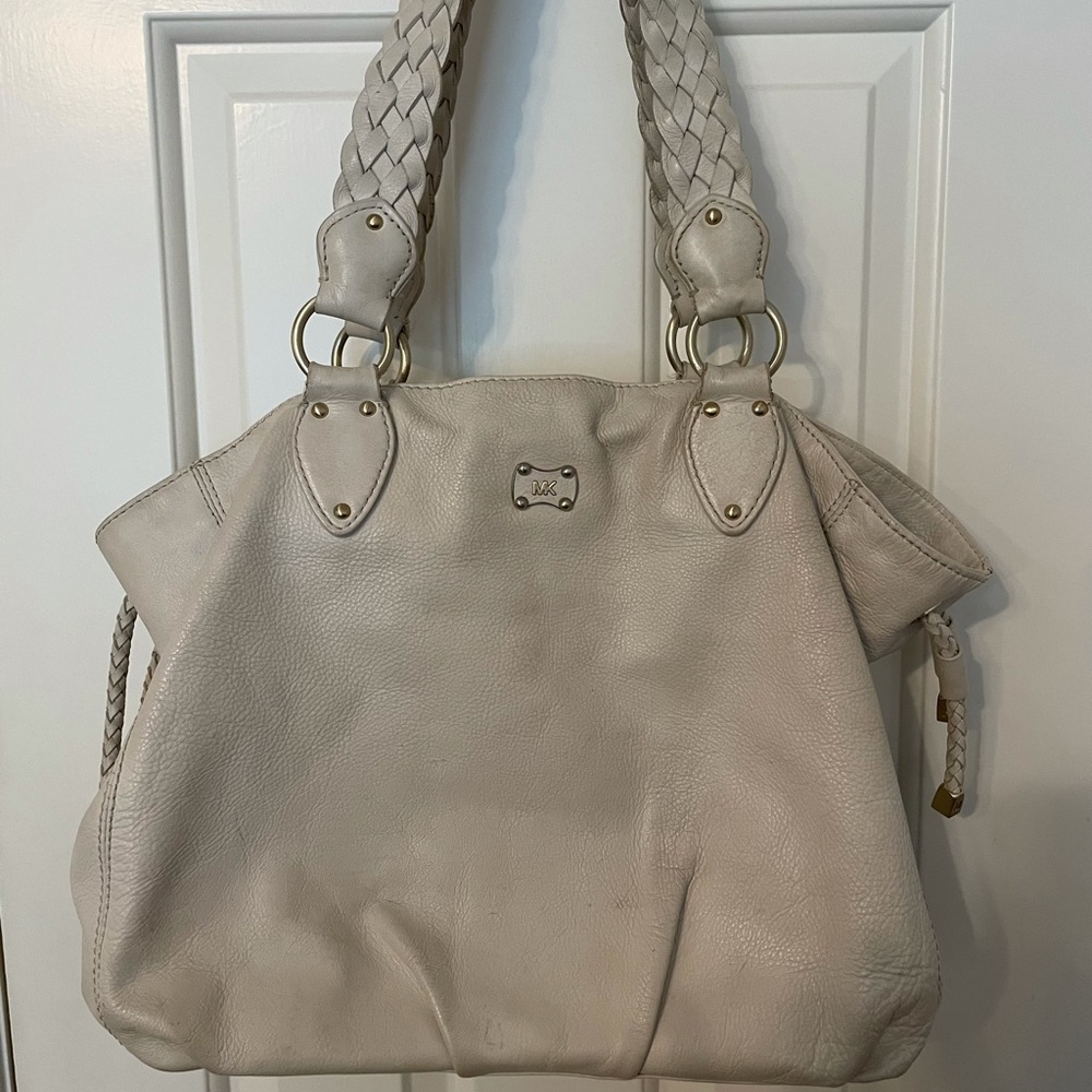 Michael Kors shoulder bag off white braided strap